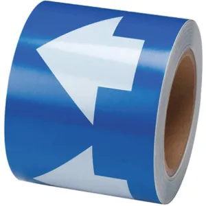 BRADY 91289 Arrow Tape White/blue 4 Inch Width | AC9HXM 3GTN6