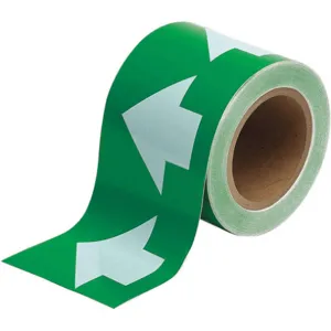 BRADY 91290 Arrow Tape White/green 4 Inch Width | AE9TFT 6M855