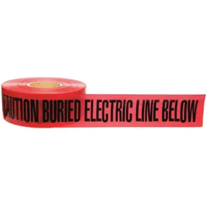 BRADY 91295 Underground Tape Red/black 1000ft x 3 In | AA7GTM 15Y421