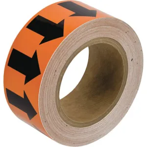 BRADY 91410 Arrow Tape Black/orange 4 Inch Width | AC9HXH 3GTN2