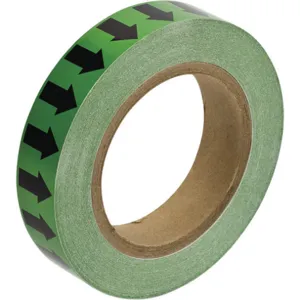 BRADY 91412 Arrow Tape Black/green 1 Inch Width | AC9HXK 3GTN4