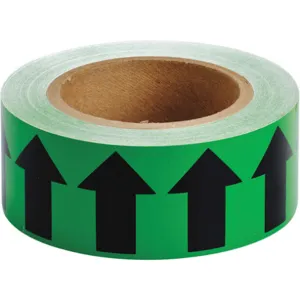 BRADY 91416 Arrow Tape Black/green 2 Inch Width | AC9HXL 3GTN5