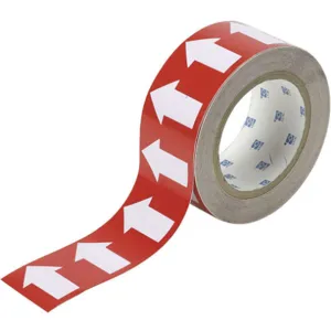 BRADY 91422 Arrow Tape White/red 2 Inch Width 90 Feet Length | AE9TFU 6M868