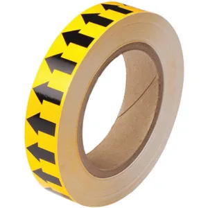 BRADY 91424 Arrow Tape Black/yellow 1 Inch Width | AD9JJG 4T561