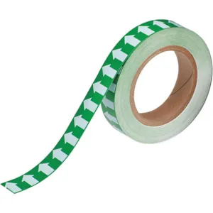 BRADY 91425 Arrow Tape White/green 1 Inch Width | AD9JJH 4T562