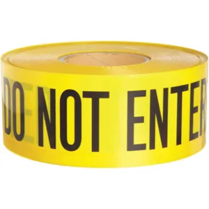 BRADY 91451 Barricade Tape Yellow/ Black 1000ft x 3in | AA7GTY 15Y431