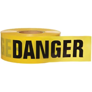 BRADY 91455 Barricade Tape Yellow/ Black 1000ft x 3in | AA7GUD 15Y437