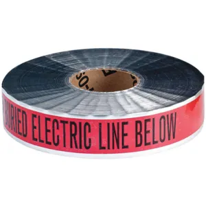 BRADY 91601 Detectble Underground Tape Red/black 1000 Feet | AA7GTE 15Y414