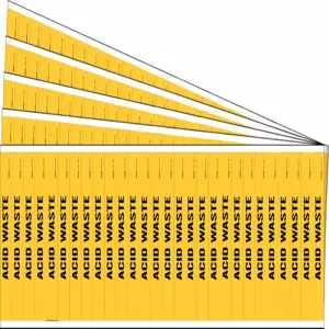 BRADY 91897-PK Pipe Marker, Legend: Acid Waste, Iiar System Abbreviation Not Applicable | CH6NDK 781VK2