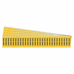 BRADY 91906-PK Pipe Marker, Carbon Dioxide, Yellow, Black, Fits 3/4 Inch and Smaller Pipe OD | CT9PRN 781XG2