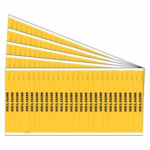 BRADY 91934-PK Pipe Marker, Legend: Helium, Iiar System Abbreviation Not Applicable | CH6NEG 781XH4