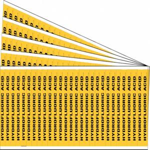 BRADY 91939-PK Rohrmarkierer, Legende: Fluorwasserstoffsäure, Iiar-Systemabkürzung nicht anwendbar | CH6NEK 781VD3