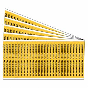 BRADY 91942-PK Pipe Marker, Legend: Hydrogen Chloride, Iiar System Abbreviation Not Applicable | CH6NEL 781X85