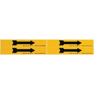 BRADY 93242 Pipe Marker Arrow - Single Yellow 1 To 2-1/2 In | AD9JJQ 4T569