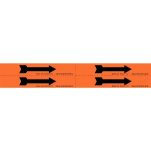 BRADY 93262 Pipe Marker Direction Arrow Orange | AD4DCH 41F365