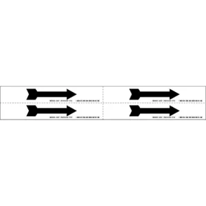 BRADY 93267 Pipe Marker Direction Arrow White | AD4DCJ 41F366