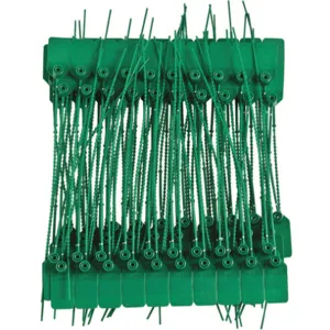 BRADY 95144 Pull Tight Seal Plastic Green - Pack Of 100 | AA7HJV 15Y783