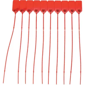 BRADY 95150 Pull Tight Seal Plastic Red - Pack Of 100 | AA7HJX 15Y785