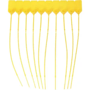 BRADY 95155 Pull Tight Seal Plastic Yellow - Pack Of 100 | AA7HKC 15Y790