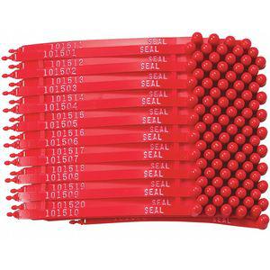 BRADY 95195 Lock Seal Plastic Red - Pack Of 100 | AA7HKA 15Y788