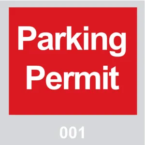 BRADY 95200 Parking Permits Windshield Red - Pack Of 100 | AD2QWP 3TLZ1