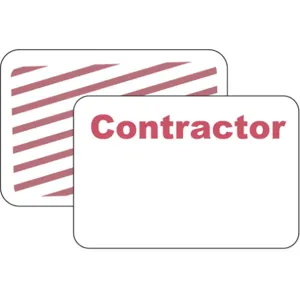 BRADY 95674 Contractor Badge 1 Week Red/white - Pack Of 500 | AD2QUC 3TLR7