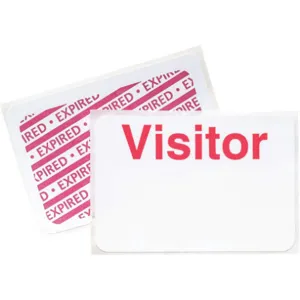 BRADY 95688 Visitor Badge 1 Day Red/white - Pack Of 500 | AD2QTY 3TLR3