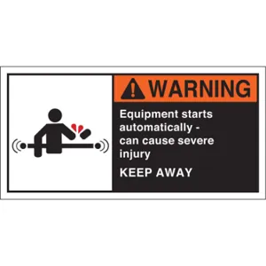 BRADY 96156 Warning Label 2-1/2 Inch Height x 5 Inch Width HP Poly. PK5 | AG9KGD 20TA24