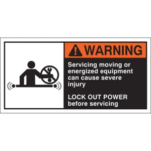 BRADY 96163 Warning Label 2-1/2 Inch Height x 5 Inch Width HP Poly. PK5 | AG9KGK 20TA30