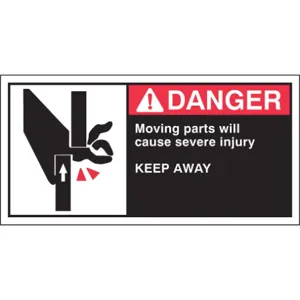 BRADY 96170 Warning Label 2-1/2 Inch Height x 5 Inch Width HP Poly. PK5 | AG9KGQ 20TA35