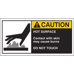 BRADY 96171 Warning Label 2-1/2 Inch Height x 5 Inch Width HP Poly. PK5 | AG9KGR 20TA36