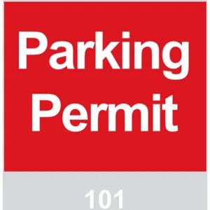 BRADY 96234 Parking Permits Windshield Red - Pack Of 100 | AD2QWQ 3TLZ2