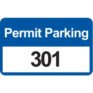 BRADY 96248 Parking Permits Bumper White/blue - Pack Of 100 | AD2QXM 3TMA9