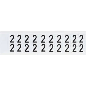 BRADY 9712-2 Number Label 2 3/4 Inch Height x21/32 Inch Width Vinyl | AH3JRX 32MG39