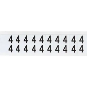 BRADY 9712-4 Number Label 4 3/4 Inch Height x 21/32 Inch Width Vinyl | AH3JRZ 32MG41