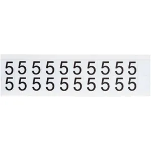 BRADY 9712-5 Number Label 5 3/4 Inch Height x 21/32 Inch Width Vinyl | AH3JTA 32MG42