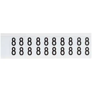 BRADY 9712-8 Number Label 8 3/4 Inch Height x 21/32 Inch Width Vinyl | AH3JTD 32MG45