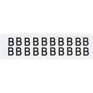 BRADY 9712-B Letter Label B 3/4 Inch Height x 21/32 Inch Width Vinyl | AH3JTG 32MG48