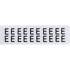 BRADY 9712-E Letter Label E 3/4 Inch Height x 21/32 Inch Width Vinyl | AH3JTK 32MG51