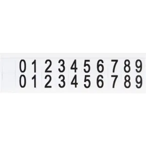 BRADY 9712-# KIT Carded Numbers 0 Thru 9 3/4 Inch H - Pack Of 25 | AD3AER 3XER2