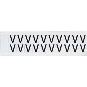 BRADY 9712-V Letter Label V 3/4 Inch Height x 21/32 Inch Width Vinyl | AH3JTY 32MG63