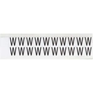 BRADY 9712-W Letter Label W 3/4 Inch Height x 21/32 Inch Width Vinyl | AH3JTZ 32MG64