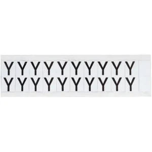 BRADY 9712-Y Letter Label Y 3/4 Inch Height x 21/32 Inch Width Vinyl | AH3JUA 32MG65