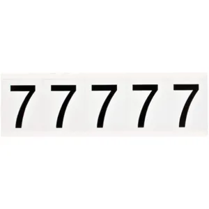 BRADY 9714-7 Number Label 1-15/16 Inch Height Character Vinyl | AG9KRG 20TD46