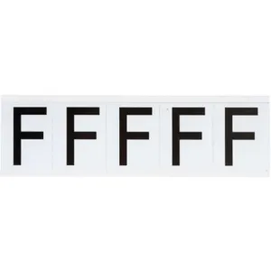 BRADY 9714-F Letter Label F 2-1/4 Inch Height x 1-13/16 Inch Width Vinyl | AH3JVF 32MG93