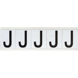 BRADY 9714-J Letter Label J 2-1/4 Inch Height x 1-13/16 Inch Width Vinyl | AH3JVK 32MG97