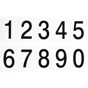 BRADY 9714-# KIT Label 0 Thru 9 2-1/4 Inch Height | AD3AEU 3XER6