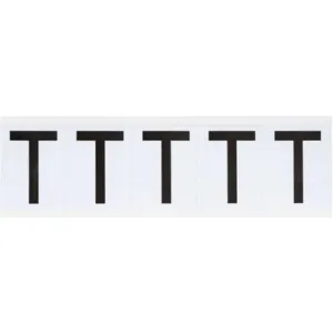 BRADY 9714-T Letter Label T 2-1/4 Inch Height x 1-13/16 Inch Width Vinyl | AH3JVW 32MH08