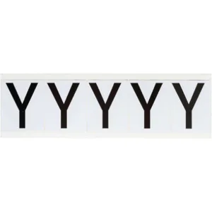 BRADY 9714-Y Letter Label Y 2-1/4 Inch Height x 1-13/16 Inch Width Vinyl | AH3JWB 32MH13