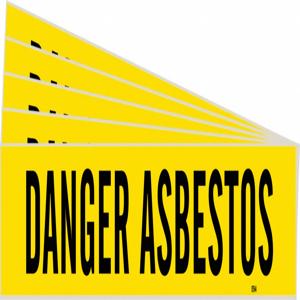 BRADY 97544-PK Rohrmarkierer, Legende: Danger Asbestos, Iiar Systemabkürzung nicht anwendbar | CH6NGM 781W78